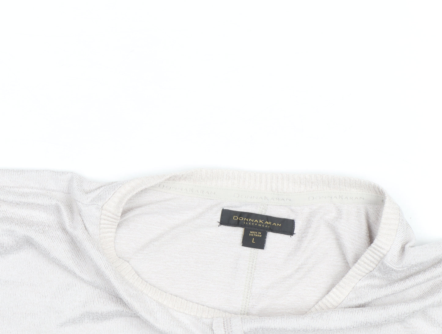 Donna Karan Women’s Beige Long Sleeve Modal Pullover Jumper L