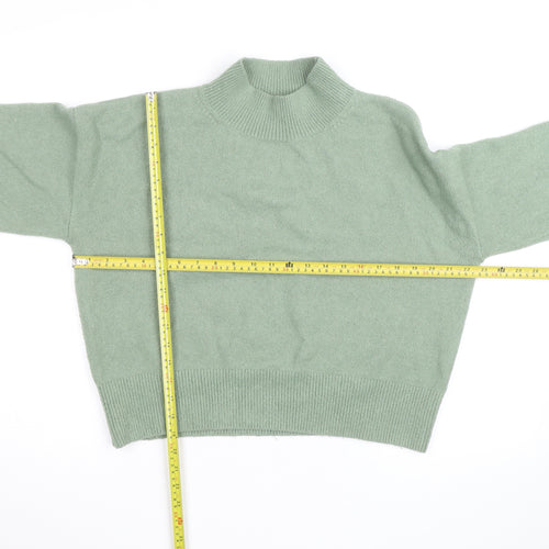 & Other Stories Women Green Wool Mock Neck Knit Jumper M