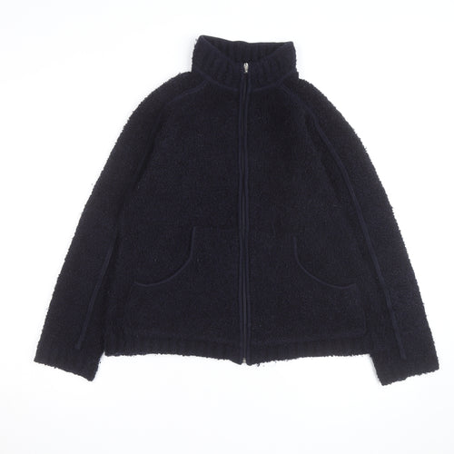 Eliza Scott Men's Black Full Zip Chunky Knit Jumper M