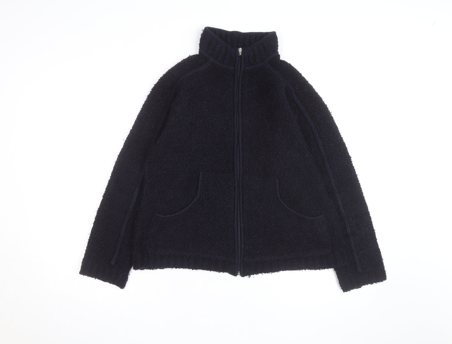Eliza Scott Men's Black Full Zip Chunky Knit Jumper M