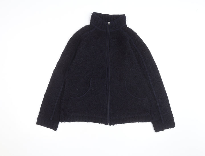 Eliza Scott Men's Black Full Zip Chunky Knit Jumper M