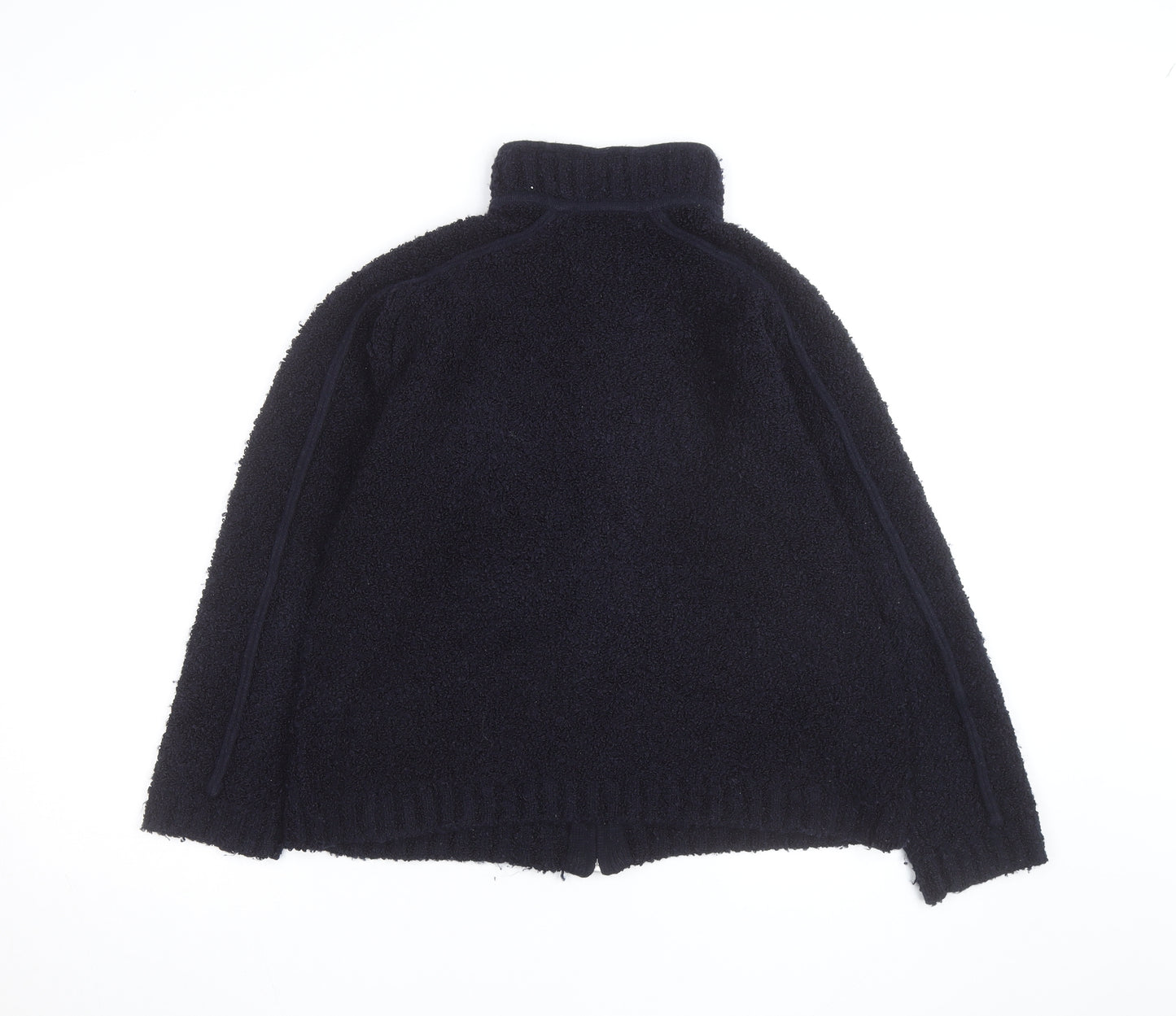 Eliza Scott Men's Black Full Zip Chunky Knit Jumper M