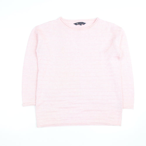 Crew Clothing Women’s Pink Cotton Blend Knit Jumper Size 8