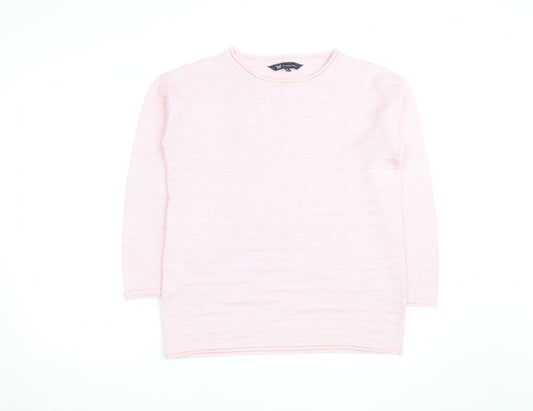 Crew Clothing Women’s Pink Cotton Blend Knit Jumper Size 8