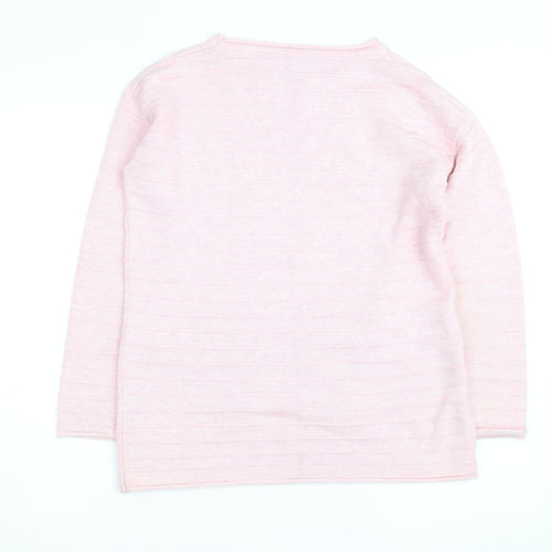 Crew Clothing Women’s Pink Cotton Blend Knit Jumper Size 8