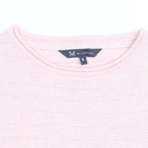 Crew Clothing Women’s Pink Cotton Blend Knit Jumper Size 8