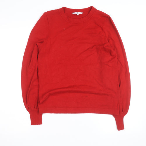 Jasper Conran Women's Red Cashmere Crew Neck Jumper Size 12