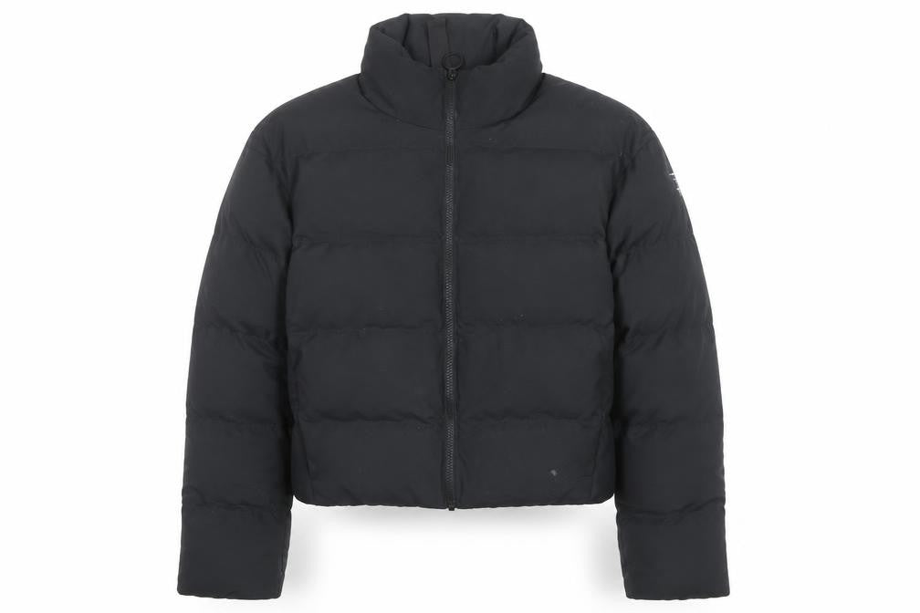Gymshark Men's Black Puffer Jacket Size S Full Zip Lightweight Warm