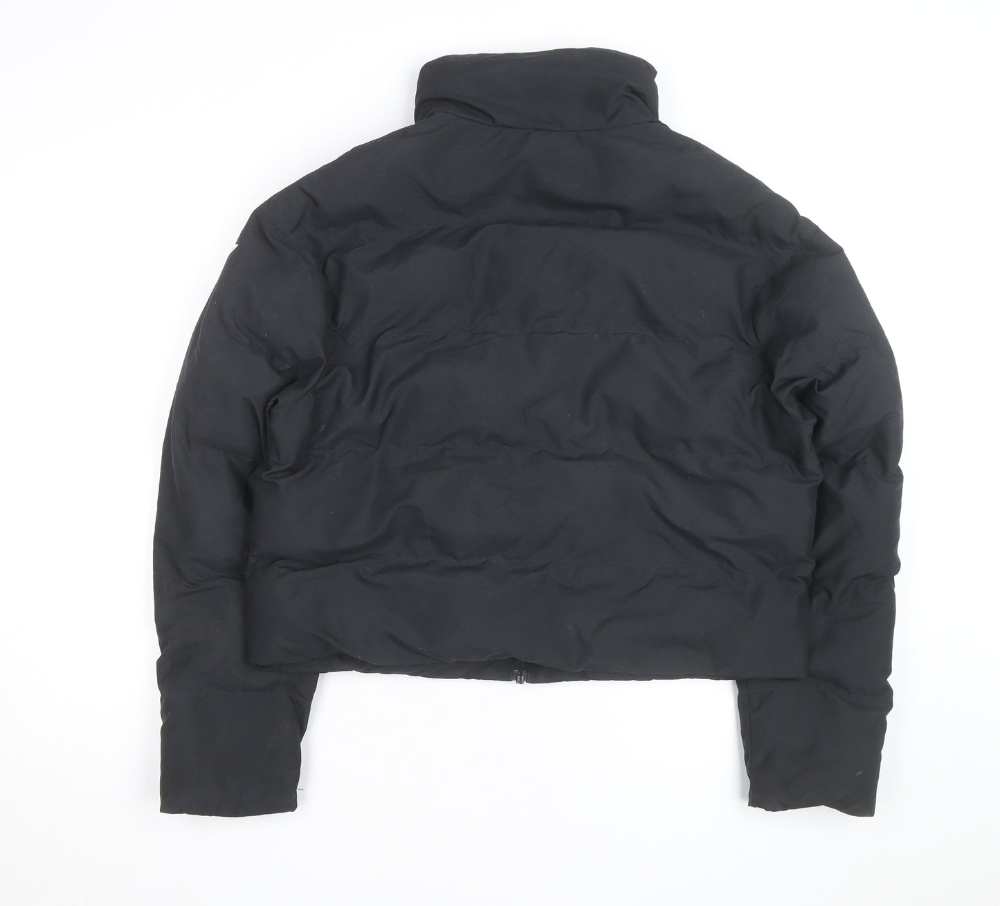 Gymshark Men's Black Puffer Jacket Size S Full Zip Lightweight Warm