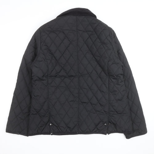 Country Estate Women's Black Quilted Mid-Length Jacket Size 18