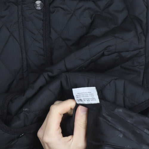 Country Estate Women's Black Quilted Mid-Length Jacket Size 18