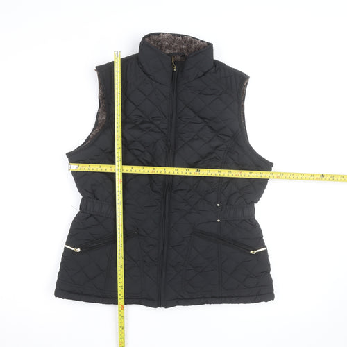Weatherproof Women's Black Quilted Padded Waistcoat Size S