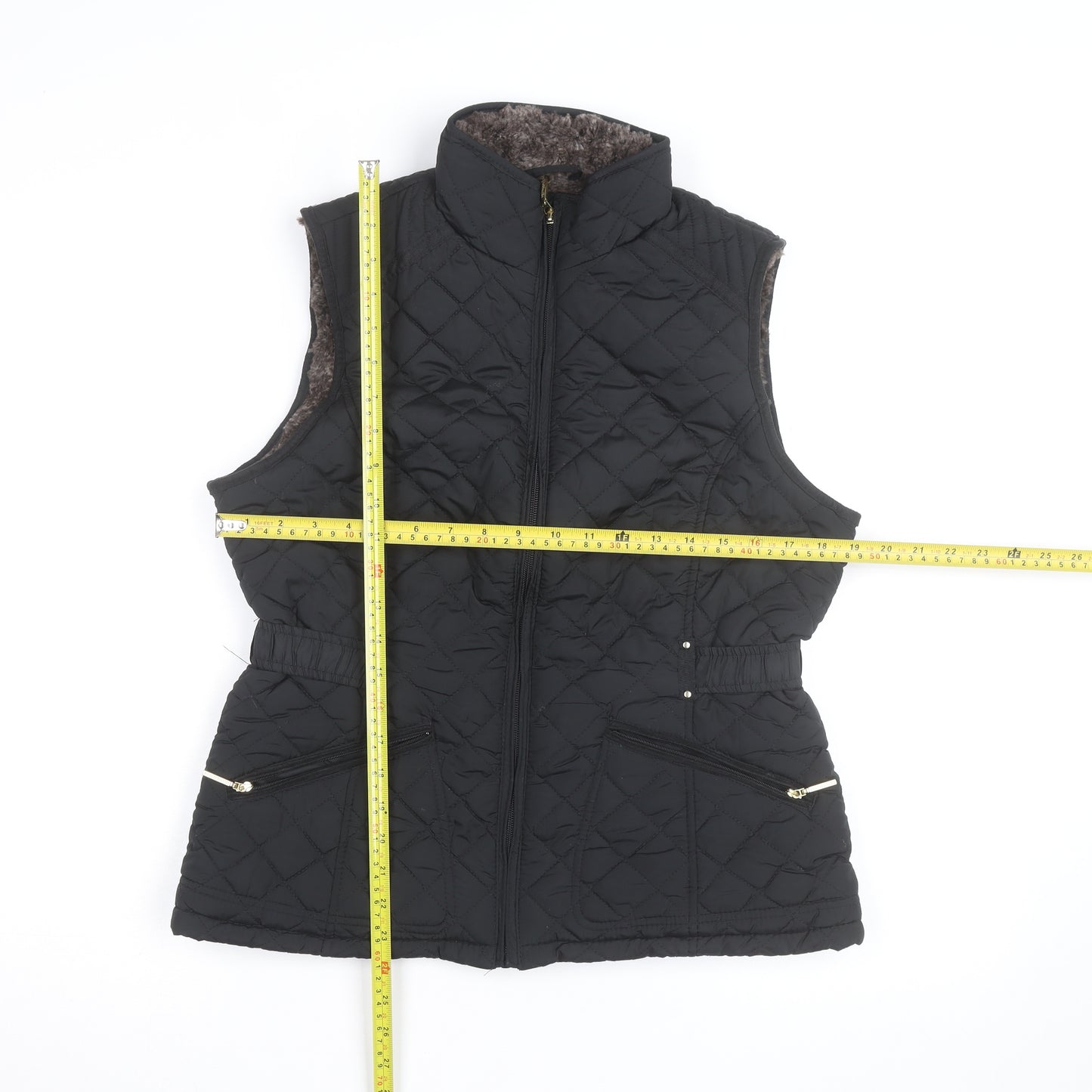 Weatherproof Women's Black Quilted Padded Waistcoat Size S