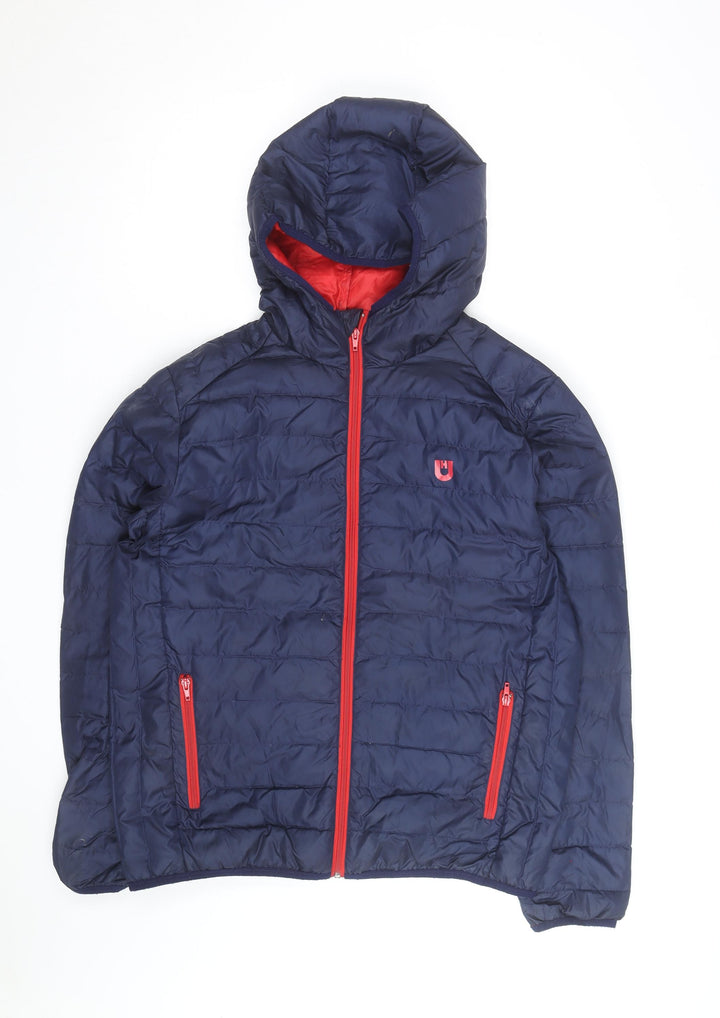 Ushuaia Polo Men's Blue L Puffer Down Hooded Winter Jacket