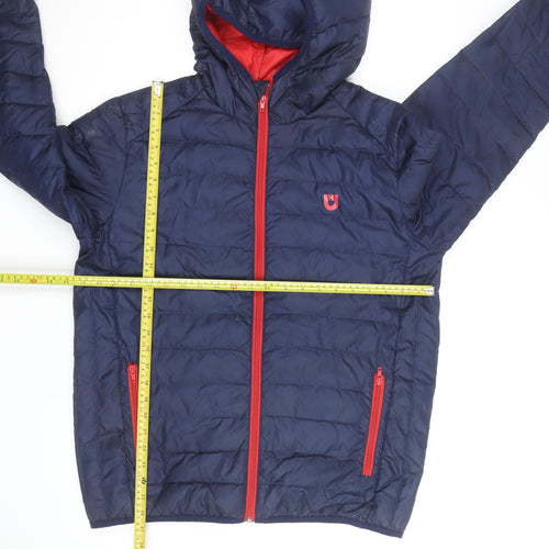 Ushuaia Polo Men's Blue L Puffer Down Hooded Winter Jacket