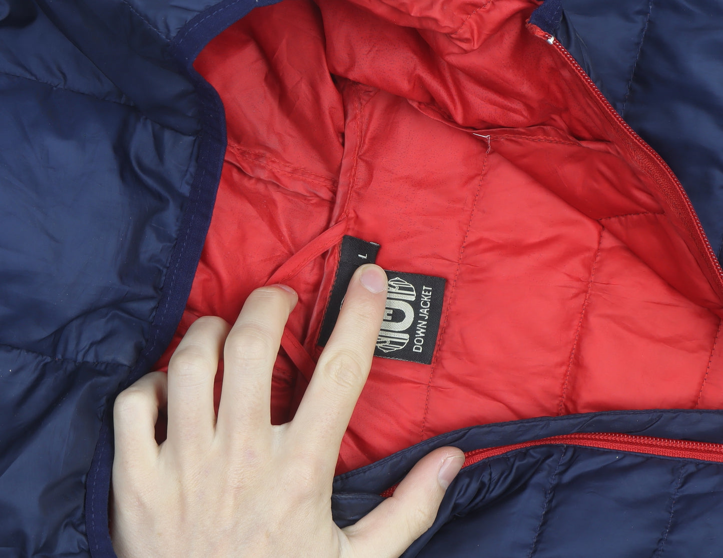 Ushuaia Polo Men's Blue L Puffer Down Hooded Winter Jacket