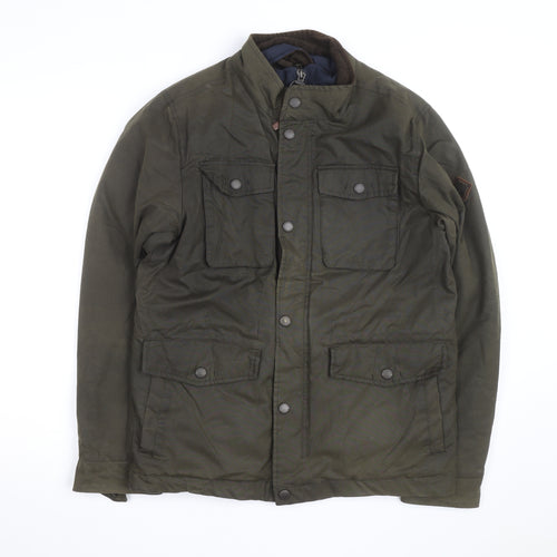 Next Men’s Green Field Jacket S Regular Twill Lined Outdoor Coat