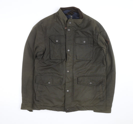 Next Men’s Green Field Jacket S Regular Twill Lined Outdoor Coat