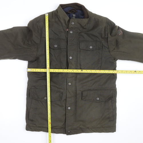 Next Men’s Green Field Jacket S Regular Twill Lined Outdoor Coat