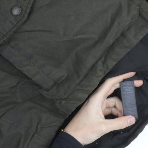 Next Men’s Green Field Jacket S Regular Twill Lined Outdoor Coat