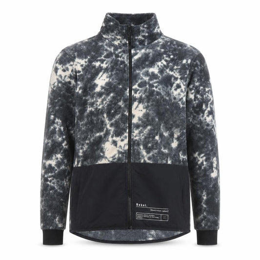 Redefined Rebel Men’s Black Tie Dye Fleece Zip Jacket L