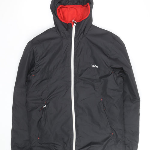 Wedze Men's Black L Hooded Ski Jacket Water Resistant