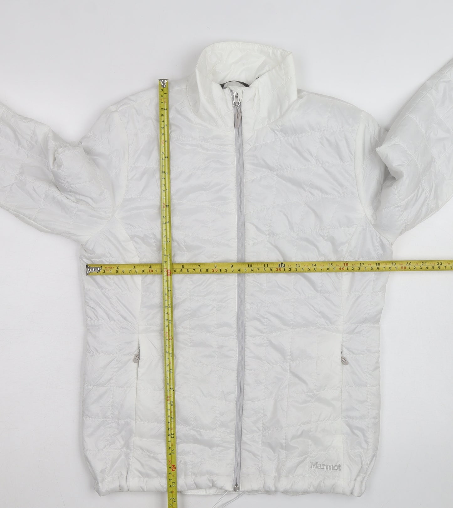 Marmot Men's White Lightweight Puffer Jacket Size M Outdoor Hiking