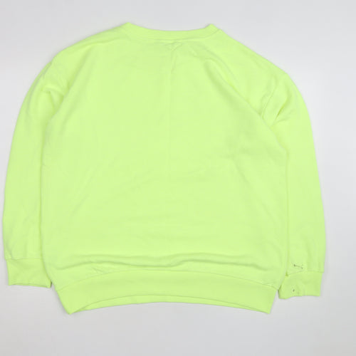 Next Women’s Neon Yellow Cotton Pullover Sweatshirt Size 14