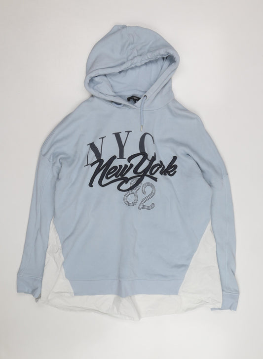 Next Men's Blue NYC Graphic Pullover Hoodie Size L