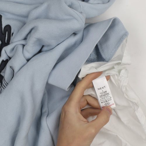 Next Men's Blue NYC Graphic Pullover Hoodie Size L