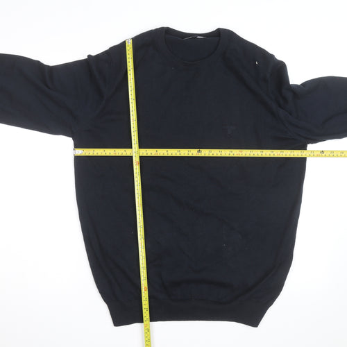Barbour Men's Blue Cotton Crew Neck Jumper XL