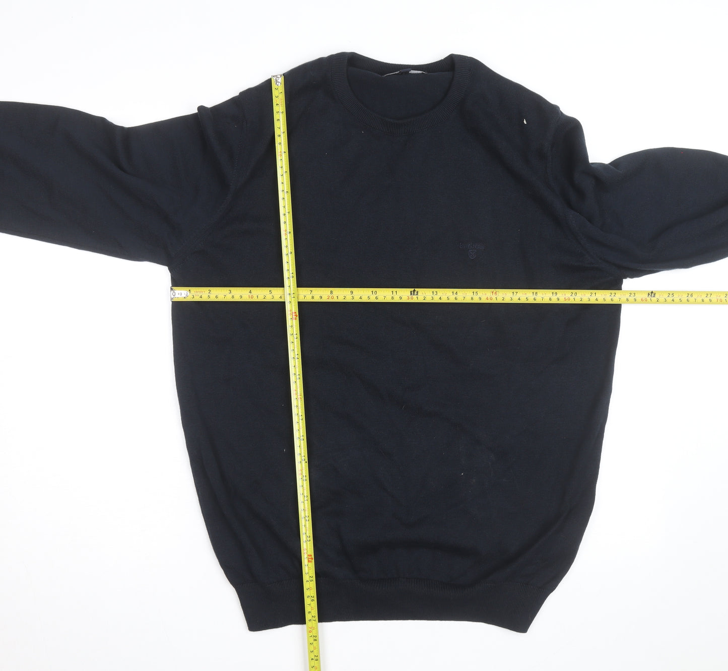 Barbour Men's Blue Cotton Crew Neck Jumper XL