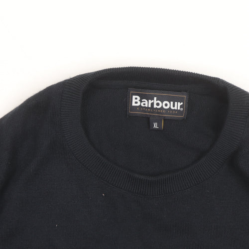 Barbour Men's Blue Cotton Crew Neck Jumper XL