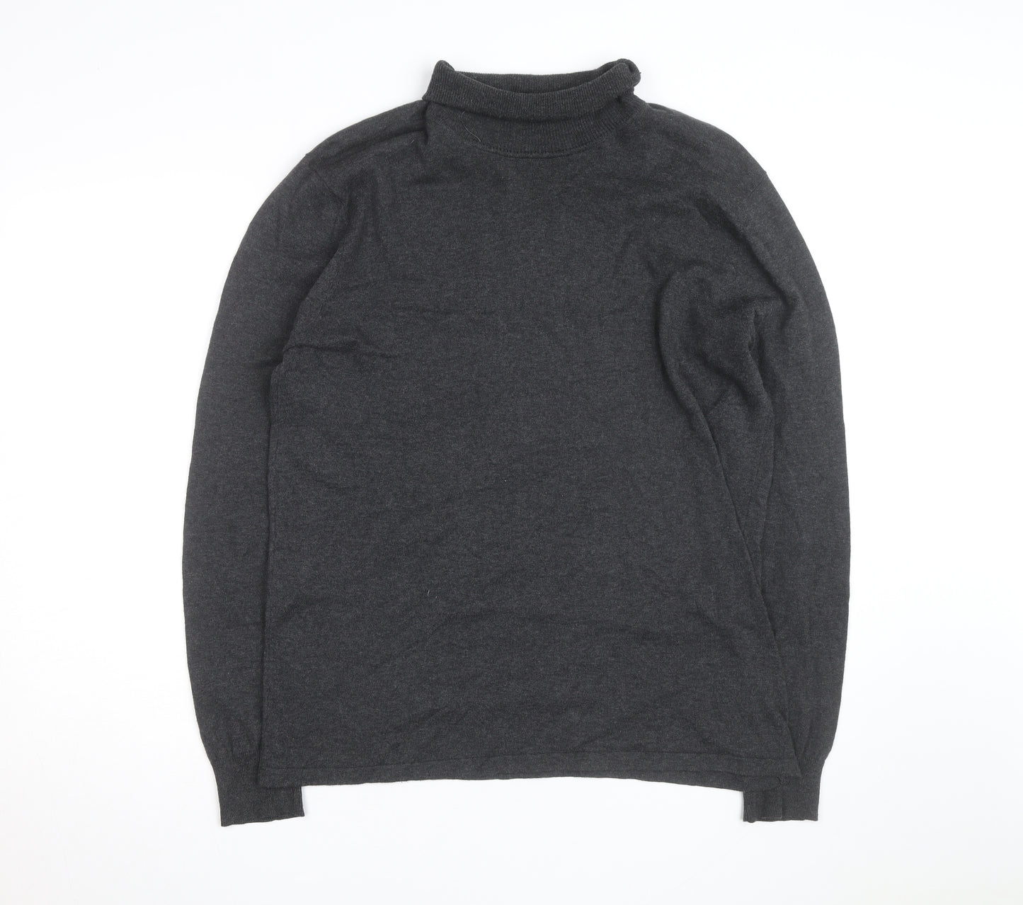Scotch & Soda Men’s Grey Roll Neck Cotton Cashmere Jumper XL