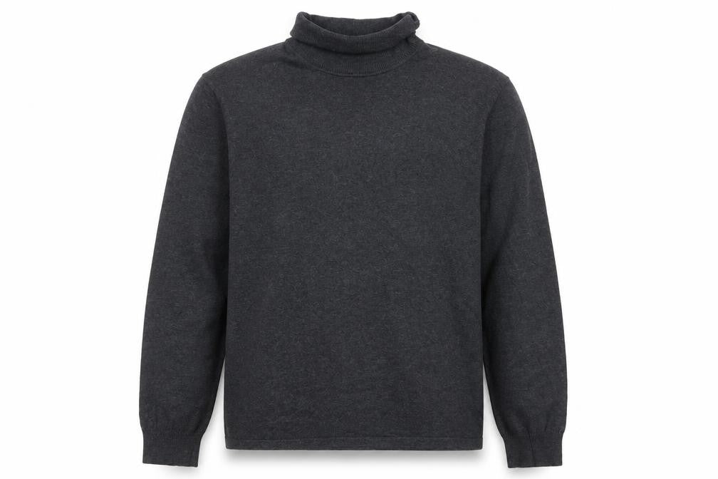 Scotch & Soda Men’s Grey Roll Neck Cotton Cashmere Jumper XL