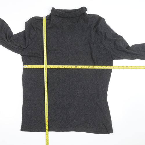 Scotch & Soda Men’s Grey Roll Neck Cotton Cashmere Jumper XL