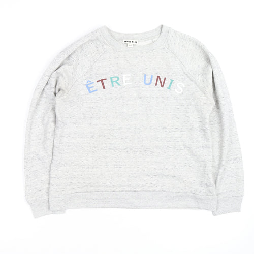 Whistles Unisex Grey S Pullover Sweatshirt with Logo Print
