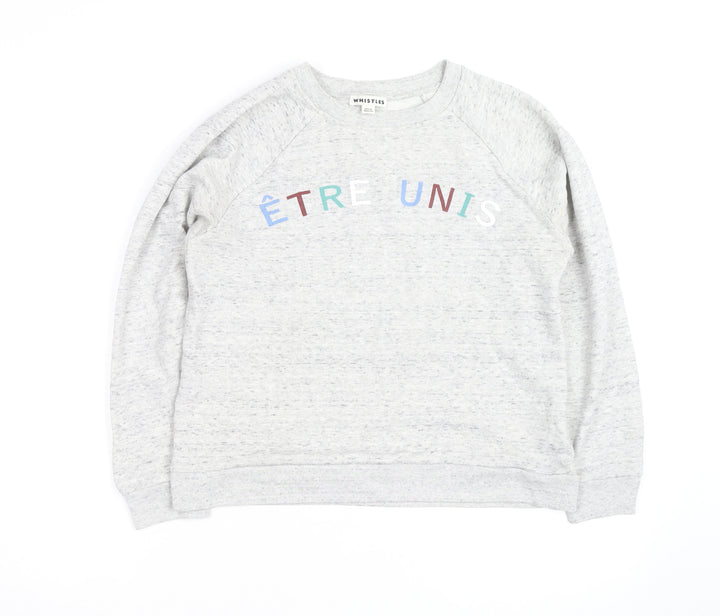 Whistles Unisex Grey S Pullover Sweatshirt with Logo Print