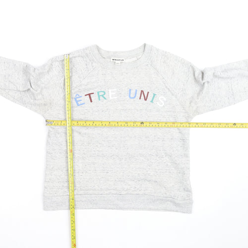 Whistles Unisex Grey S Pullover Sweatshirt with Logo Print