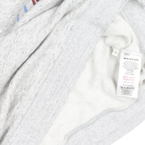 Whistles Unisex Grey S Pullover Sweatshirt with Logo Print
