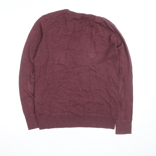 Scotch & Soda Men’s Red Cotton Cashmere Crew Neck Jumper Size M