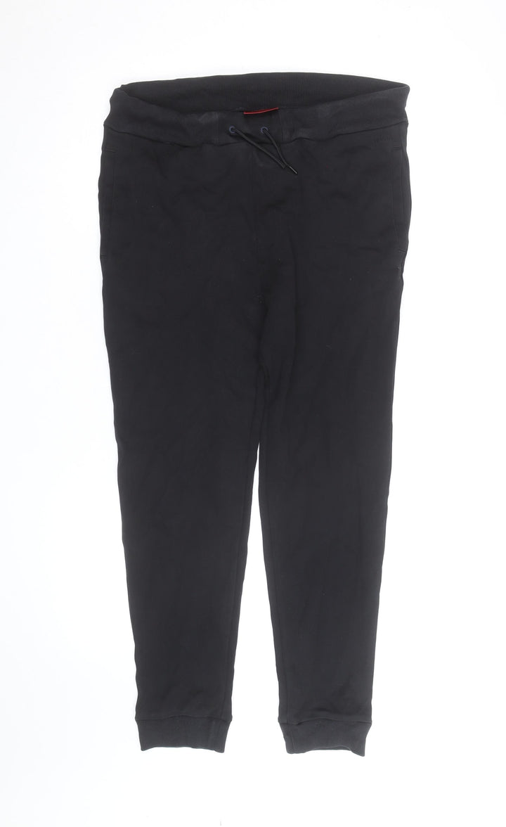 Hugo Boss Men’s Black Jogger Trousers Size M Jersey Drawstring