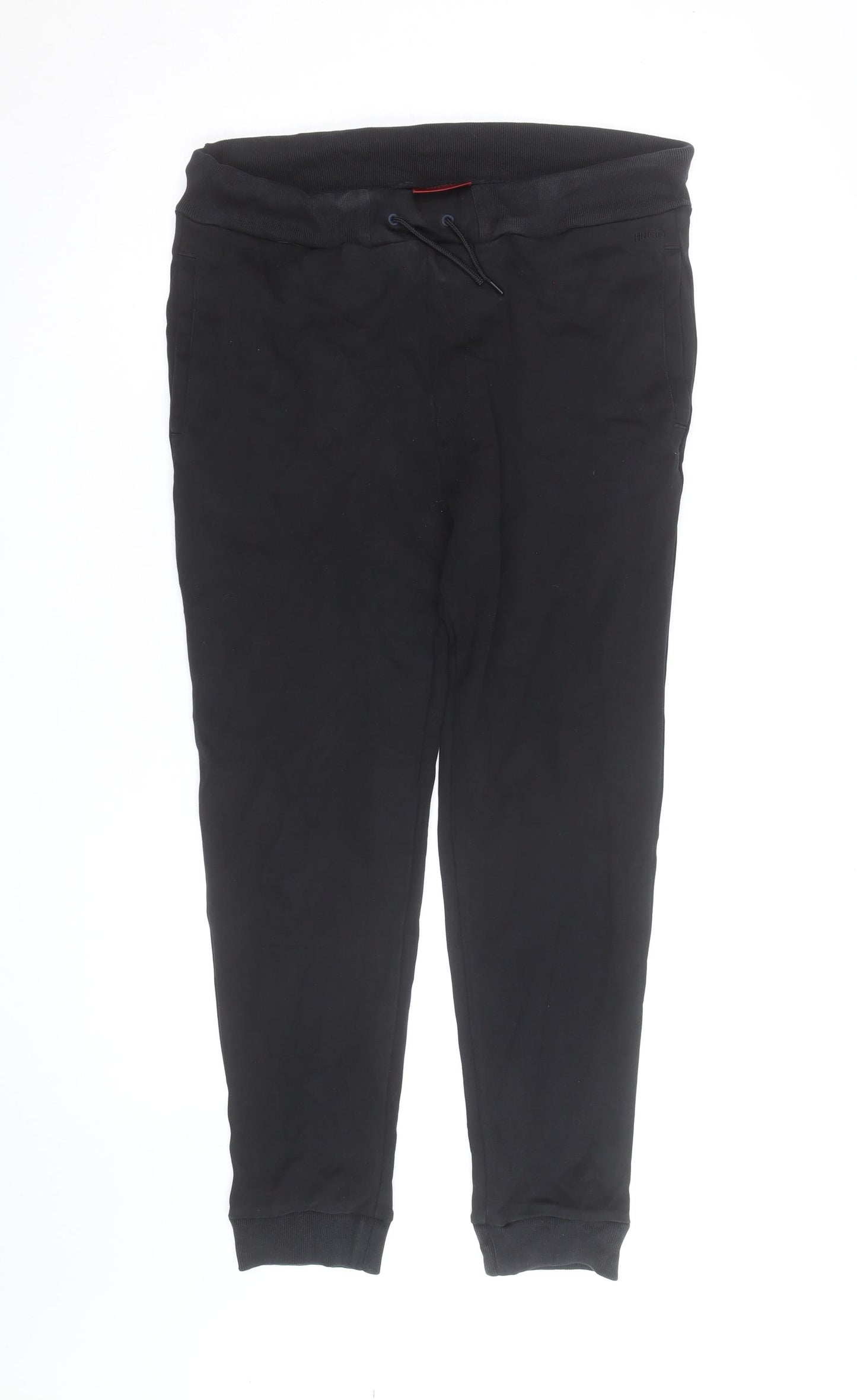 Hugo Boss Men’s Black Jogger Trousers Size M Jersey Drawstring