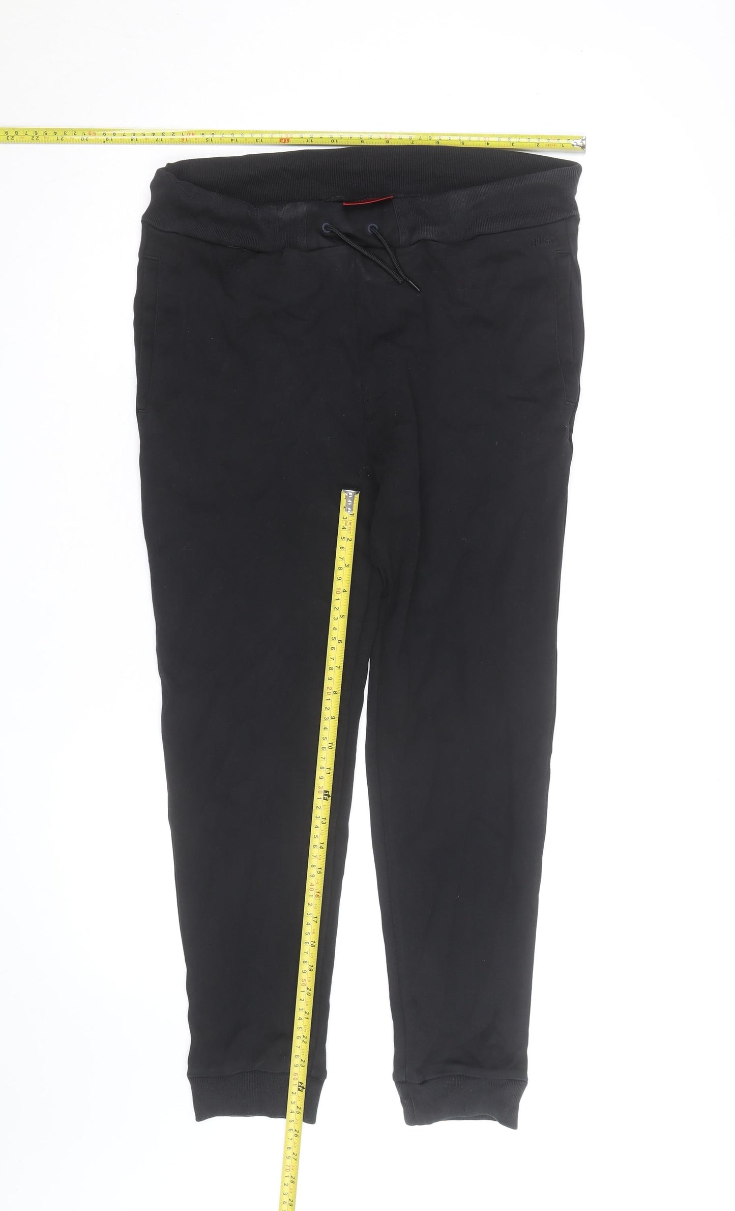 Hugo Boss Men’s Black Jogger Trousers Size M Jersey Drawstring