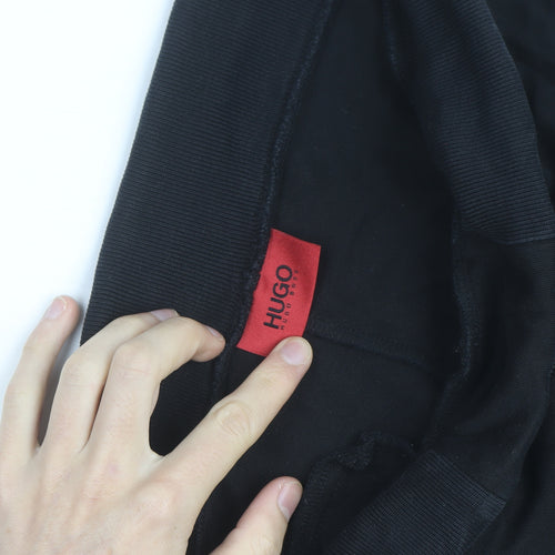 Hugo Boss Men’s Black Jogger Trousers Size M Jersey Drawstring
