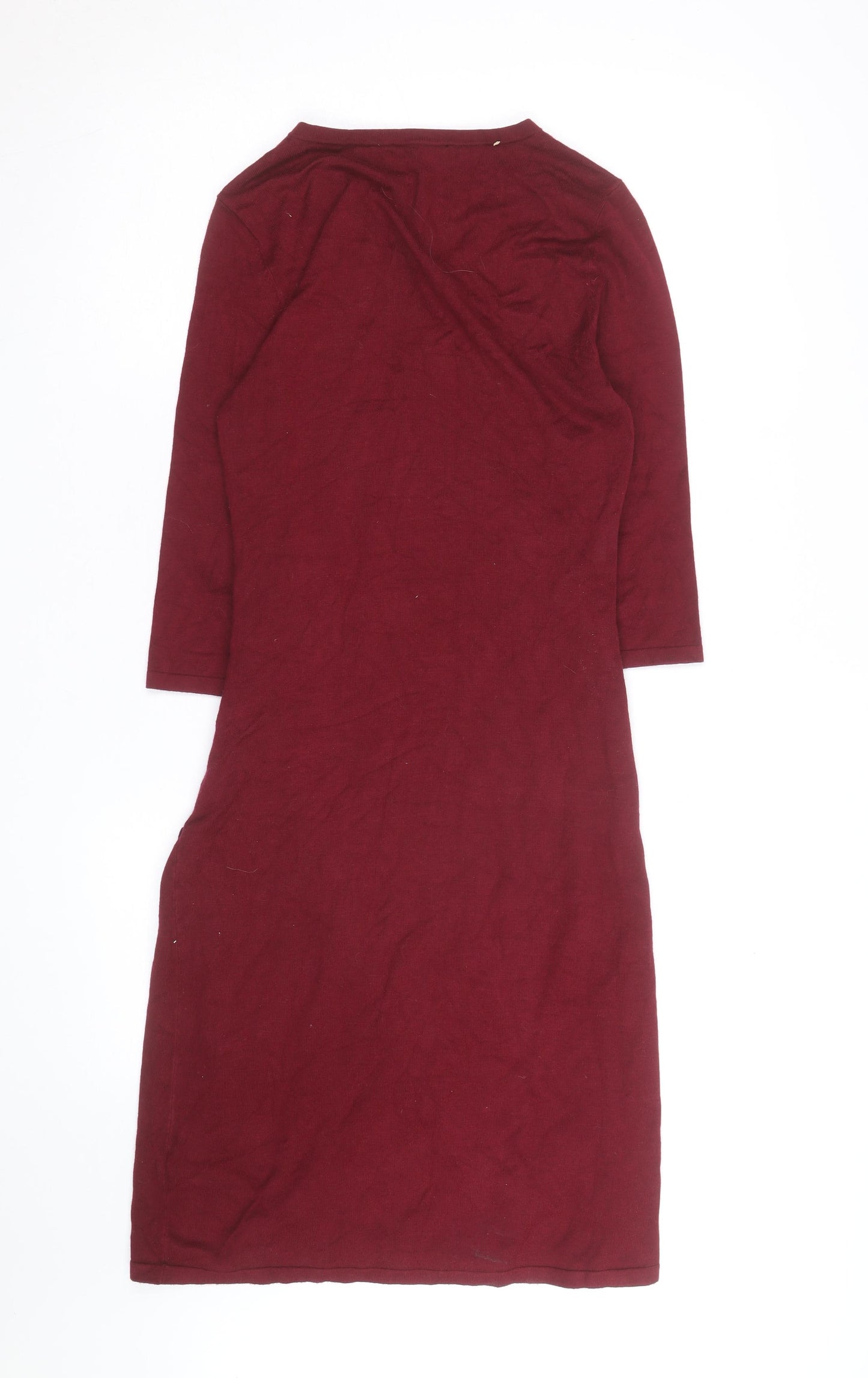 Phase Eight Women’s Red V-Neck Wrap Knit Dress Size 10