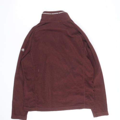 Craghoppers Men Brown Fleece 1/2 Zip Pullover Sweatshirt L