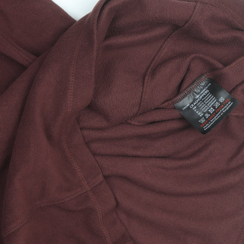 Craghoppers Men Brown Fleece 1/2 Zip Pullover Sweatshirt L