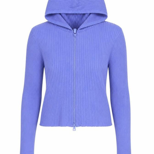 Iets Frans Women’s Blue Full Zip Ribbed Hoodie Size M