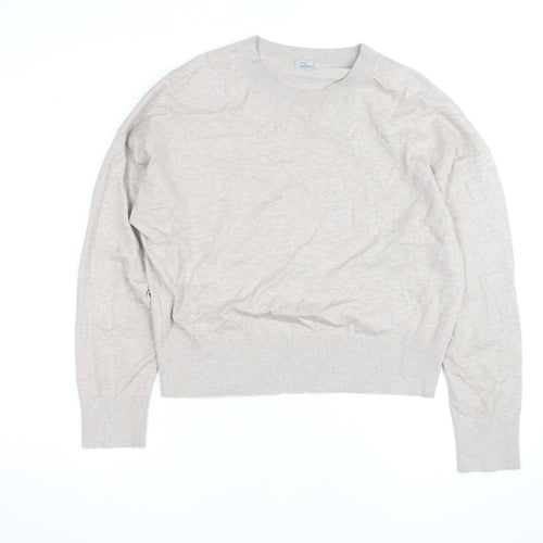 Jigsaw Men's Beige Crew Neck Knit Jumper Size S Lightweight Classic